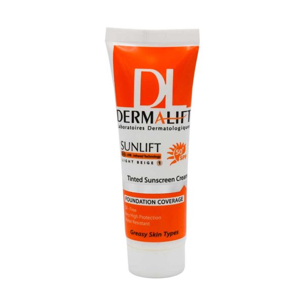 کرم ضد آفتاب رنگی مدل Sunlift SPF50 بژ روشن (40) میل درمالیفت